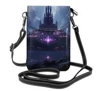 YYHWHJDE Piccola borsa per telefono cellulare 19,3 x 12,4 cm, astronave nella valle, in pelle, a tracolla, custodia per telefono da donna, perfetta per passeggiate, campeggio