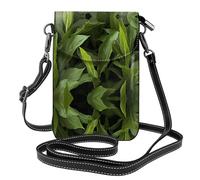 YYHWHJDE Piccola borsa per telefono cellulare 19,3 x 12,4 cm con immagine di calamo fresca in pelle a tracolla con patta custodia per telefono per donne, perfetta per passeggiate, campeggio