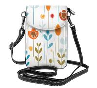 YYHWHJDE Piccola borsa per telefono cellulare 19,3 x 12,4 cm con immagine di piante leggere in pelle a tracolla custodia per telefono per donne, perfetta per passeggiate, campeggio