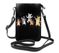 YYHWHJDE Piccola borsa per telefono cellulare 19,3 x 12,4 cm, con motivo The Animals Are Dancing To Celebrate, in pelle, a tracolla, custodia per telefono da donna, perfetta per passeggiate e