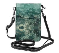 YYHWHJDE Piccola borsa per telefono cellulare 19,3 x 12,4 cm Endless Barren Mountains Picture Leather Crossbody Flap custodia per telefono da donna, perfetta per passeggiate, campeggio, nero