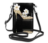 YYHWHJDE Piccola borsa per telefono cellulare 19,3 x 12,4 cm, la storia dei fiori e dei tacchi alti, in pelle, a tracolla, custodia per telefono da donna, perfetta per passeggiate, campeggio
