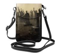 YYHWHJDE Piccola borsa per telefono cellulare 19,3 x 12,4 cm, mano dietro la lapide, in pelle, a tracolla, custodia per telefono da donna, perfetta per passeggiate, campeggio