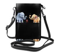 YYHWHJDE Piccola borsa per telefono cellulare 19,3 x 12,4 cm, motivo The Little Ant And The Elephant in pelle a tracolla custodia per telefono da donna, perfetta per passeggiate, campeggio