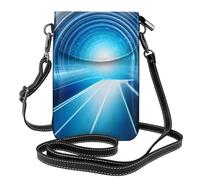 YYHWHJDE Piccola borsa per telefono cellulare 19,3 x 12,4 cm, motivo tunnel luce tempo, in pelle, a tracolla, custodia per telefono da donna, perfetta per passeggiate, campeggio