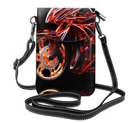 YYHWHJDE Piccola borsa per telefono cellulare 19,3 x 12,4 cm Techno Locomotiva in pelle con patta a tracolla custodia per telefono per donne, perfetta per passeggiate, campeggio