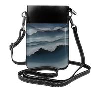 YYHWHJDE Piccola borsa per telefono cellulare 19,3 x 12,4 cm The Endless Sea Picture Leather Crossbody Flap custodia per telefono per donne, perfetta per passeggiate, campeggio, nero