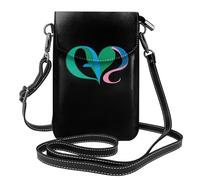 YYHWHJDE Piccola borsa per telefono cellulare 19,3 x 12,4 cm, tre colori, motivo a cuore, in pelle, a tracolla, custodia per telefono per donne, perfetta per passeggiate, campeggio