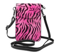 YYHWHJDE Piccola borsa per telefono cellulare 19,3 x 12,4 cm zebrata, tigre, leopardo, rosa, modello a tracolla, custodia per telefono da donna, perfetta per passeggiate, campeggio