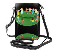 YYHWHJDE Piccola borsa per telefono cellulare 19,6 x 12,4 cm The Friend Who Spins In Circles modello in pelle a tracolla custodia per telefono da donna, perfetta per passeggiate, campeggio, nero