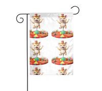 YYHWHJDE Piccole esibizioni di animali da circo Immagine Giardino pennone esterno decorazione cortile su entrambi i lati 30,5 x 45,7 cm