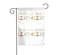 YYHWHJDE Piccoli animali che accendono fuochi d'artificio per celebrare Picture Garden pennone decorazione cortile esterno su entrambi i lati 30,5 x 45,7 cm