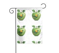 YYHWHJDE Piccolo fiore selvatico mela immagine asta bandiera giardino esterno decorazione cortile su entrambi i lati 30,5 x 45,7 cm