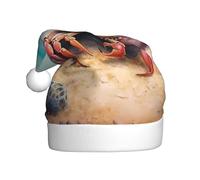 YYHWHJDE Piccolo granchio sotto le rocce Stampa Cappello di Natale per adulti qualità accessorio festivo realizzato morbido, leggero