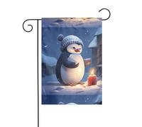 YYHWHJDE Piccolo pinguino per il riscaldamento Immagine Giardino pennone esterno cortile decorazione su entrambi i lati 30,5 x 45,7 cm