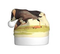 YYHWHJDE Piccolo uccello nero che gioca a calcio stampa cappello di Natale durevole per adulti per Halloween, Natale, Capodanno