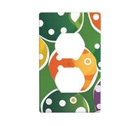 YYHWHJDE Pickleball Balls Colori Motivo Stampe Doppia Presa Pannello a Parete Presa Elettrica Copertura Piastra Decorazione Resistente al Calore 11,4 x 7 cm