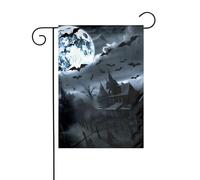 YYHWHJDE Piena Luna Piena Bat Stampa Giardino Bandiera Esterna Cortile Decorazione Moda 30,5 x 45,7 cm