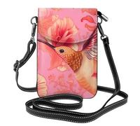 YYHWHJDE Pink Hummingbird Picture - Telefono cellulare da donna con prepuzio in pelle, a tracolla, piccola tracolla regolabile