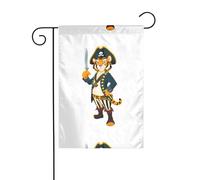 YYHWHJDE Pirate Tiger Picture Garden pennone esterno cortile decorazione fronte-retro 30,5 x 45,7 cm