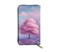 YYHWHJDE Pochette lunga in pelle blu rosa e viola con immagini pastello Progettato per ragazze e donne alla moda elegante e personalizzato 19 x 10,5 cm, nero, taglia unica, Nero , Taglia unica