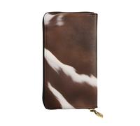 YYHWHJDE Pochette lunga in pelle bovina marrone di qualità fotografica progettata per ragazze e donne alla moda elegante 19 x 10,5 cm, Nero , Taglia unica