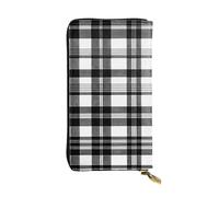 YYHWHJDE Pochette lunga in pelle con stampa a quadri bianchi e neri Progettato per ragazze e donne alla moda elegante e personalizzato 19 x 10,5 cm, nero, taglia unica, Nero , Taglia unica