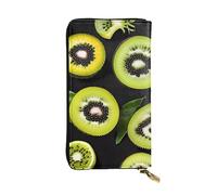 YYHWHJDE Pochette lunga in pelle con stampa kiwi verde Progettato per ragazze e donne alla moda elegante e personalizzato 19 x 10,5 cm, nero, taglia unica, Nero , Taglia unica