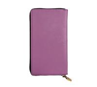 YYHWHJDE Pochette lunga in pelle di alta qualità color rosso uva tinta unita progettata per ragazze e donne alla moda elegante 19 x 10,5 cm, Nero , Taglia unica
