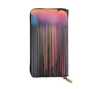 YYHWHJDE Pochette lunga in pelle di qualità con arcobaleno colorato e arcobaleno, progettata per ragazze e donne alla moda, elegante, 19 x 10,5 cm, Nero , Taglia unica