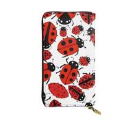 YYHWHJDE Pochette lunga in pelle di qualità con motivo coccinelle infinite maculate, progettato per ragazze e donne alla moda, elegante, 19 x 10,5 cm, Nero , Taglia unica
