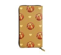 YYHWHJDE Pochette lunga in pelle di qualità con stampa di pane al burro, progettato per ragazze e donne alla moda, elegante, 19 x 10,5 cm, Nero , Taglia unica