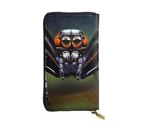 YYHWHJDE Pochette lunga in pelle di qualità con stampa di ragni tropicali della foresta pluviale, progettata per ragazze e donne alla moda, elegante, 19 x 10,5 cm, Nero , Taglia unica