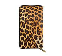 YYHWHJDE Pochette lunga in pelle di qualità con strisce su leopardi, progettata per ragazze e donne alla moda, elegante, 19 x 10,5 cm, Nero , Taglia unica