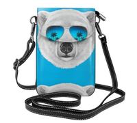 YYHWHJDE Polar Bear - Borsa a tracolla in vera pelle | Elegante custodia per cellulare in pelle sintetica con cinghia regolabile