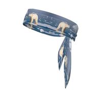 YYHWHJDE Polar Bear Ice Prints - Foulard sportivo, assorbe il sudore e traspirante, fascia per capelli con movimento, fazzoletto su entrambi i lati