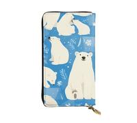 YYHWHJDE Polar Bear - Portafoglio lungo in pelle di qualità, progettato per ragazze e donne alla moda, elegante, 19 x 10,5 cm, Nero , Taglia unica