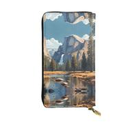 YYHWHJDE Portafoglio lungo da donna in pelle con tasca portamonete con | Organizer in ecopelle resistente, regalo per signore e ragazze, bella stampa del parco nazionale di Yosemite
