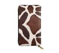 YYHWHJDE Portafoglio lungo in pelle bovina di qualità dell'immagine marrone rosso progettato per ragazze e donne alla moda elegante 19 x 10,5 cm, Nero , Taglia unica