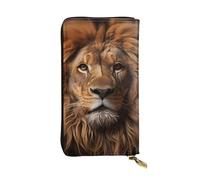 YYHWHJDE Portafoglio lungo in pelle con motivo The Lion's Gaze Progettato per ragazze e donne alla moda elegante e personalizzato 19 x 10,5 cm, nero, taglia unica, Nero , Taglia unica