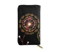 YYHWHJDE Portafoglio lungo in pelle con stampa con dente di leone stellato Progettato per ragazze e donne alla moda elegante e personalizzato 19 x 10,5 cm, nero, taglia unica, Nero , Taglia unica