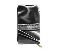 YYHWHJDE Portafoglio lungo in pelle con stampa di stivali da cowboy con cappello nero progettato per ragazze e donne alla moda elegante e personalizzato 19 x 10,5 cm, nero, taglia unica, Nero , Taglia