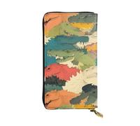 YYHWHJDE Portafoglio lungo in pelle di coccodrillo colorato stampato progettato per ragazze e donne alla moda elegante e personalizzato 19 x 10,5 cm, nero, taglia unica, Nero , Taglia unica