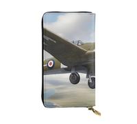 YYHWHJDE Portafoglio lungo in pelle di qualità con aereo della seconda guerra mondiale della seconda guerra mondiale, progettato per ragazze e donne alla moda, elegante, 19 x 10,5 cm, Nero , Taglia