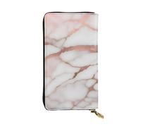YYHWHJDE Portafoglio lungo in pelle di qualità con design in marmo oro rosa progettato per ragazze e donne alla moda elegante 19 x 10,5 cm, nero, taglia unica, nero, Taglia unica