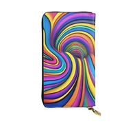 YYHWHJDE Portafoglio lungo in pelle di qualità con immagini colorate, progettato per ragazze e donne alla moda, elegante, 19 x 10,5 cm, Nero , Taglia unica