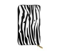 YYHWHJDE Portafoglio lungo in pelle di qualità con stampa zebrata, progettato per ragazze e donne alla moda, elegante, 19 x 10,5 cm, Nero , Taglia unica