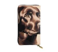 YYHWHJDE Portafoglio lungo in pelle marrone con motivo Labrador Retriever Progettato per ragazze e donne alla moda elegante e personalizzato 19 x 10,5 cm, nero, taglia unica, Nero , Taglia unica
