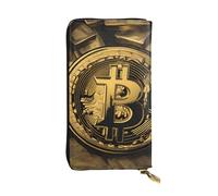 YYHWHJDE portafoglio pochette lunga in pelle con simbolo dei soldi d'oro Progettato per ragazze e donne alla moda elegante e personalizzato 19 x 10,5 cm, nero, Taglia unica