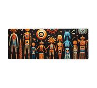 YYHWHJDE Primitive Totem Prints, tappetino per mouse extra large per computer, ufficio, tastiera da gioco, versione ispessita, 30,5 x 80 cm